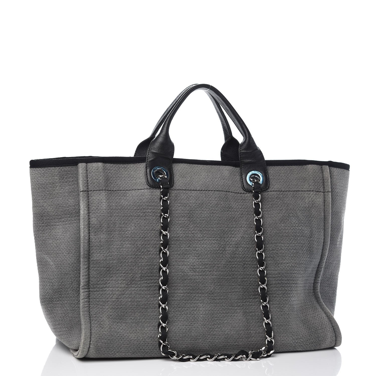 Chanel Canvas Deauville Large Tote Grey 4 of 15
