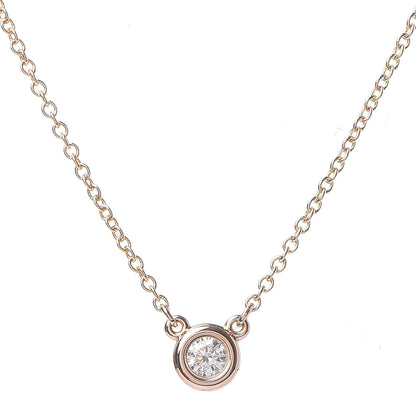 Tiffany 18K Rose Gold Diamond .10ct Elsa Peretti Diamonds by the Yard Pendant Necklace 4 of 6