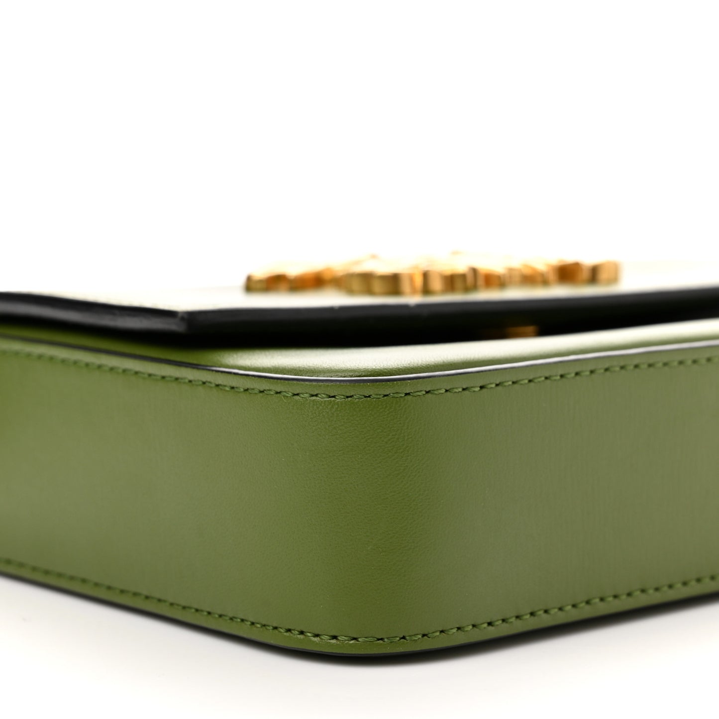 Calfskin Maison Gryphons Chain Shoulder Bag Green