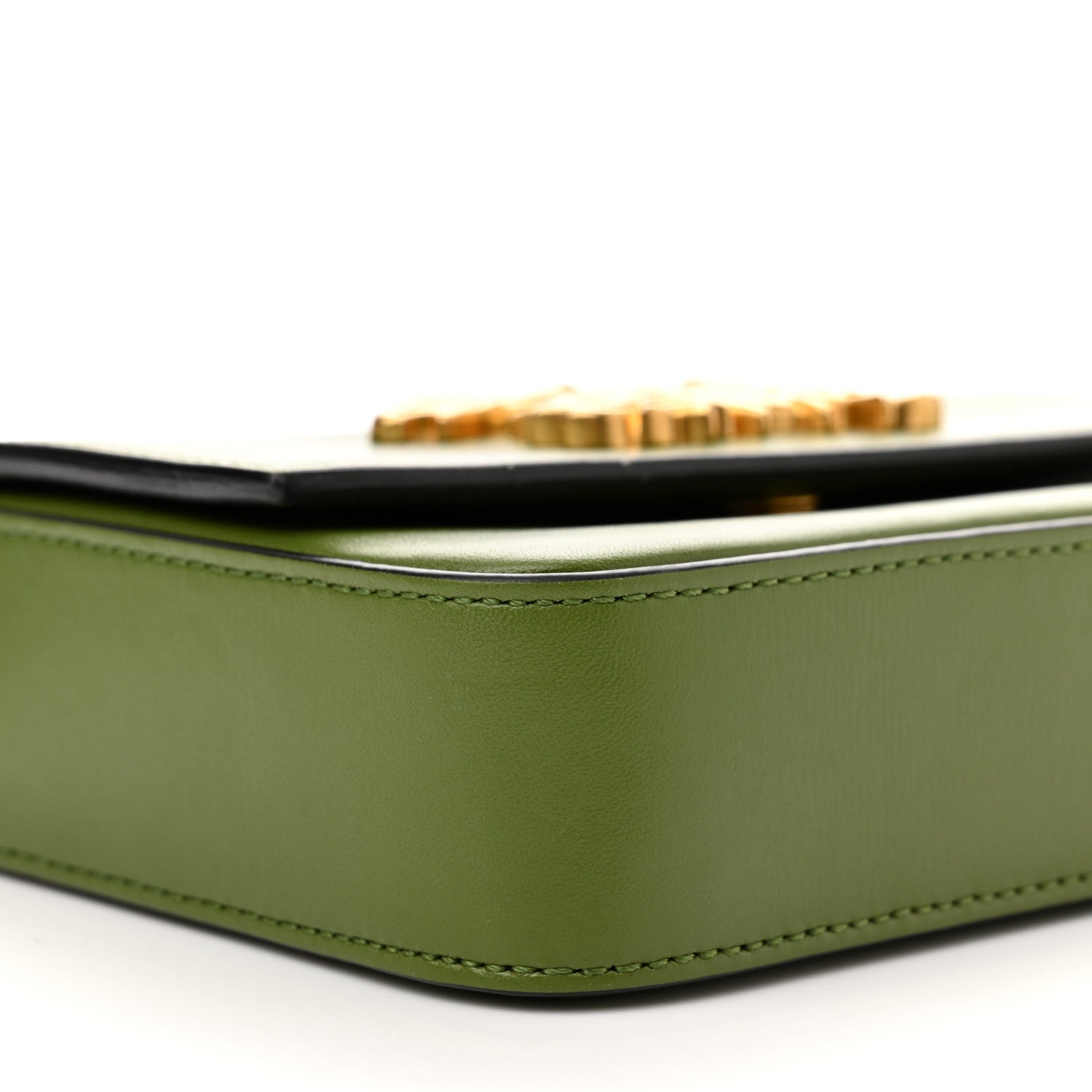Valentino Garavani Calfskin Maison Gryphons Chain Shoulder Bag Green 7 of 11