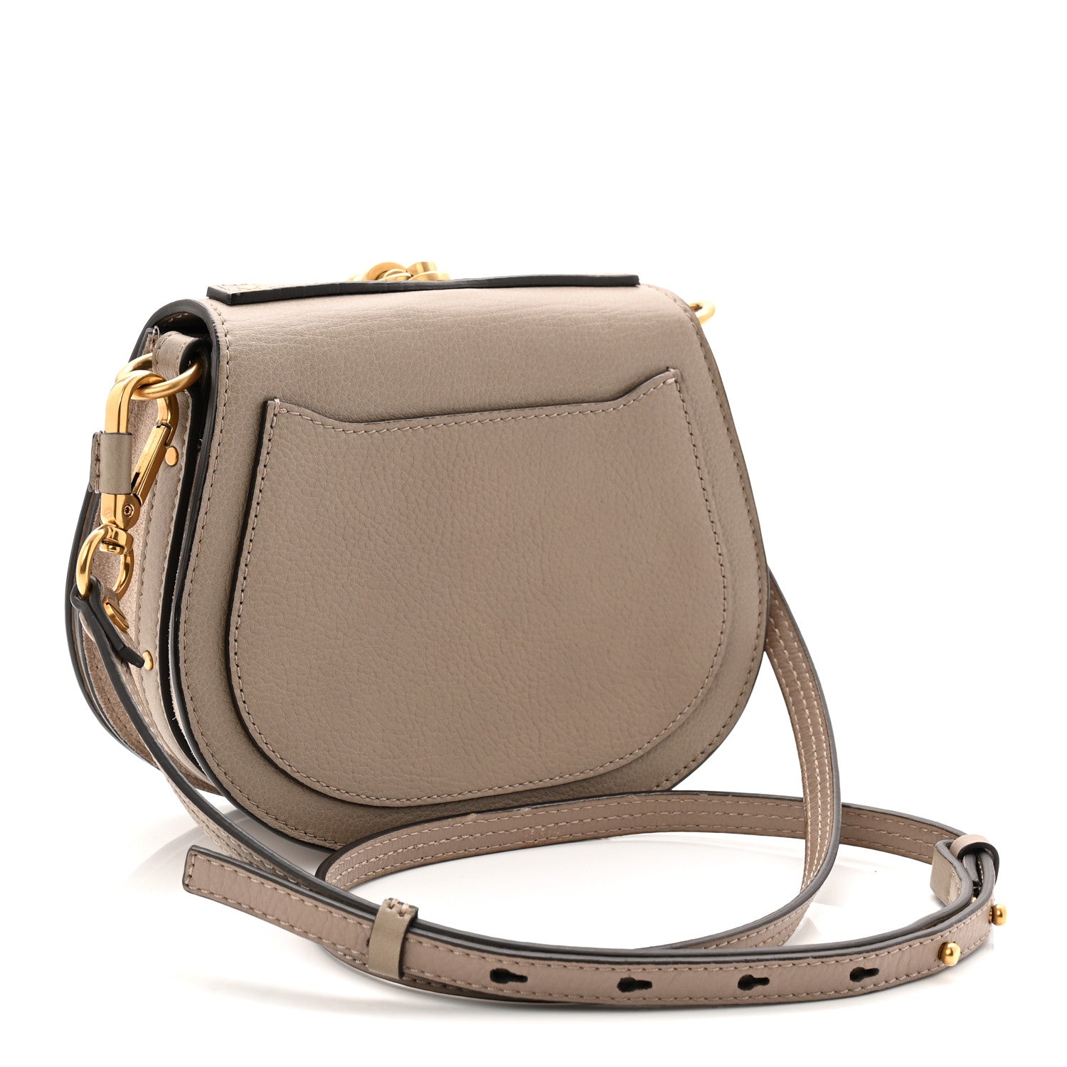 Chloe Calfskin Suede Small Nile Bracelet Bag Motty Grey 3 of 10