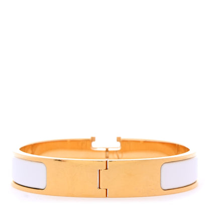 Hermes Enamel Narrow Clic Clac H Bracelet PM White 2 of 4