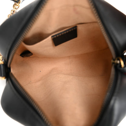 Gucci Calfskin Matelasse Mini GG Marmont Chain Shoulder Bag Black 5 of 11