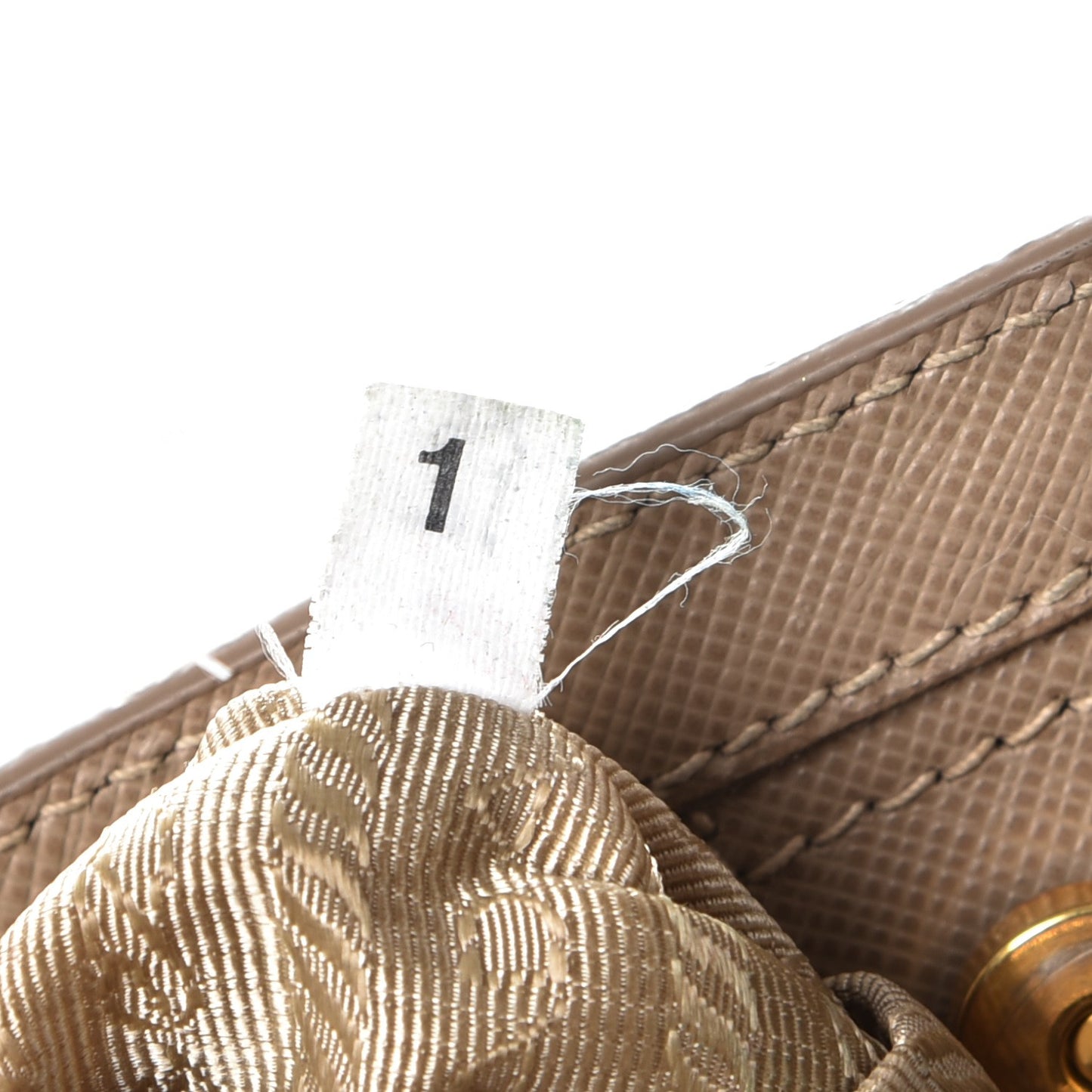 Saffiano Lux Medium Tote Visone