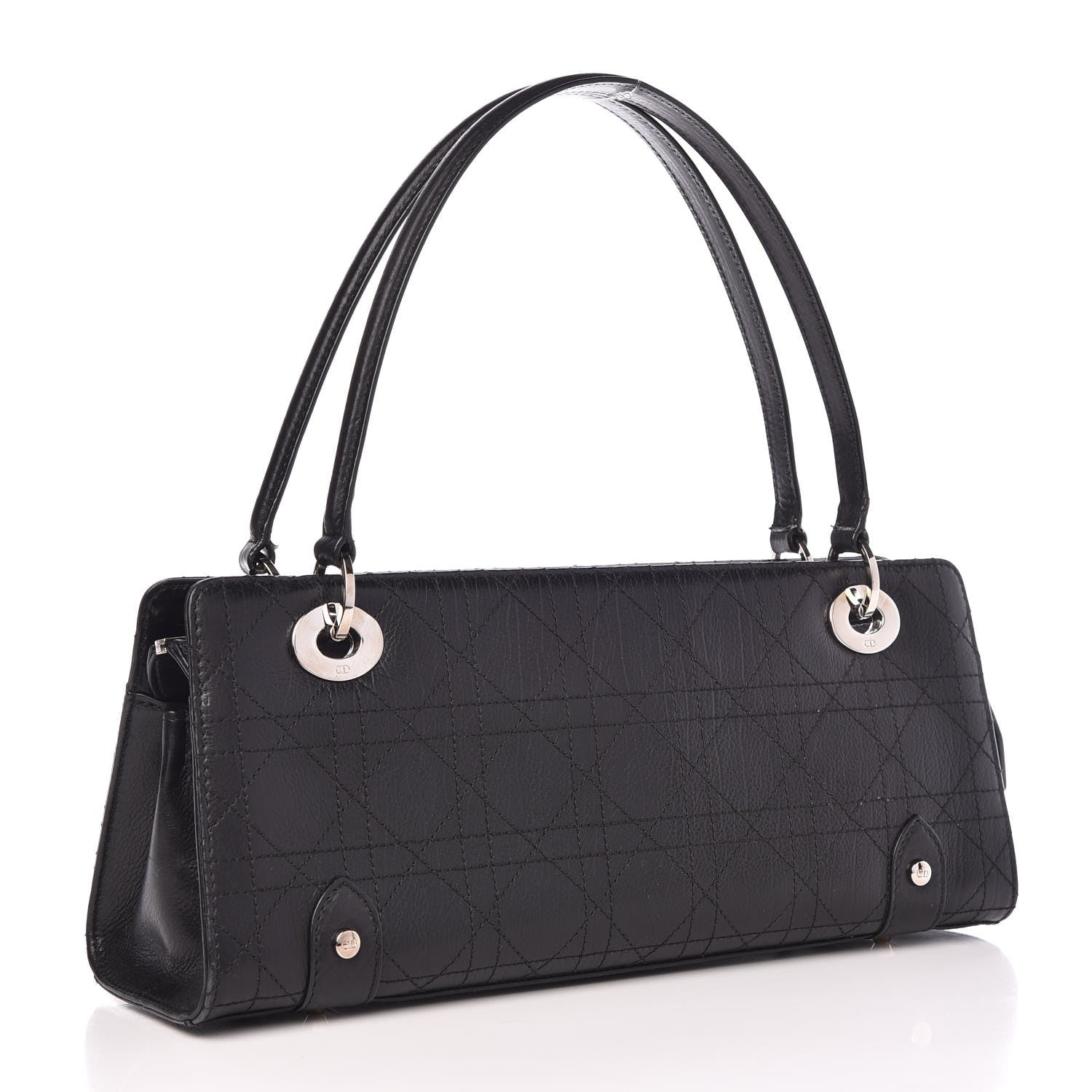 Christian Dior Calfskin Cannage Stitched East West Lady Dior Black 3 of 11