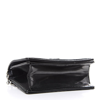 Christian Dior Metallic Patent Micro-Cannage Baby Diorama Flap Bag Graphite 4 of 8