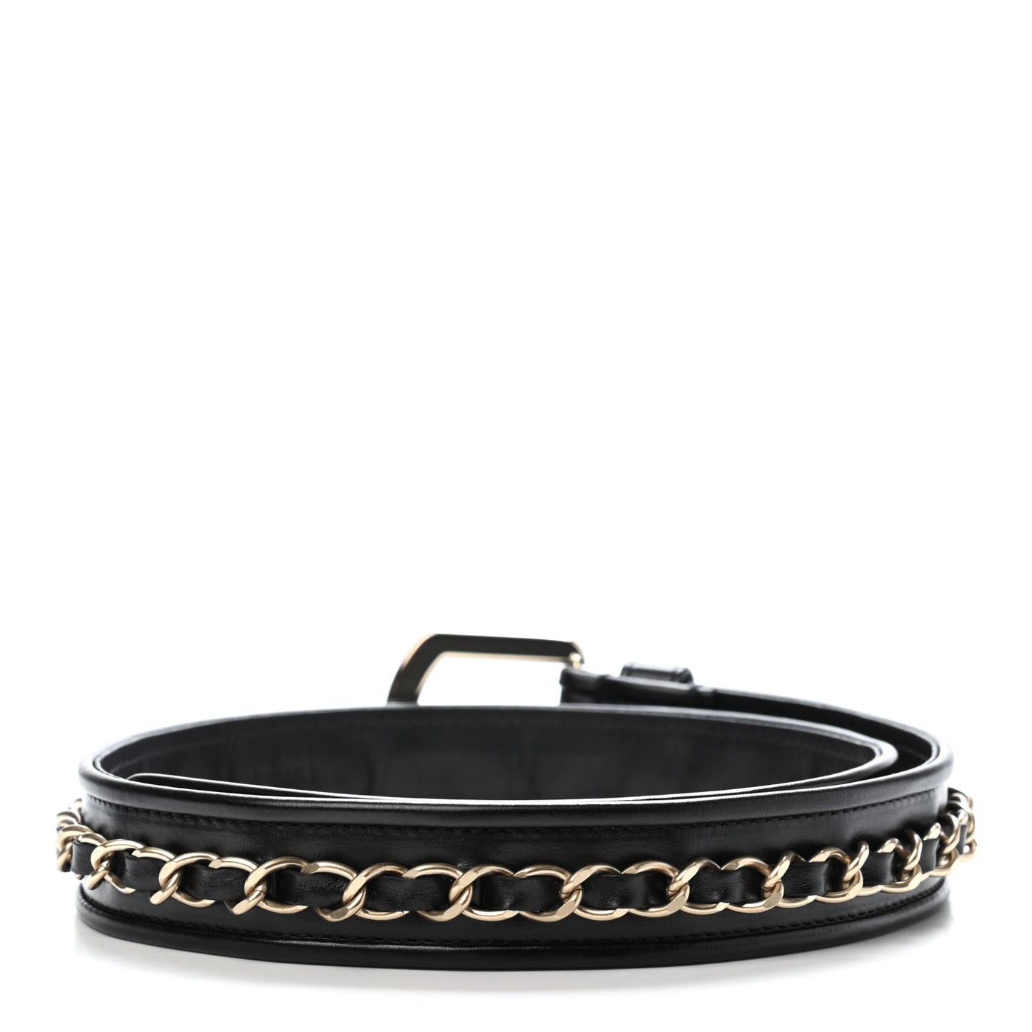 Lambskin Chain CC Belt 75 30 Black