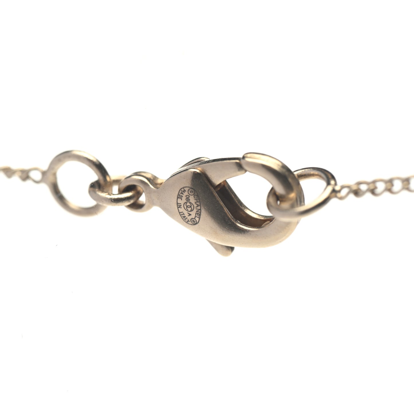 Enamel CC Camelia Necklace Gold Black
