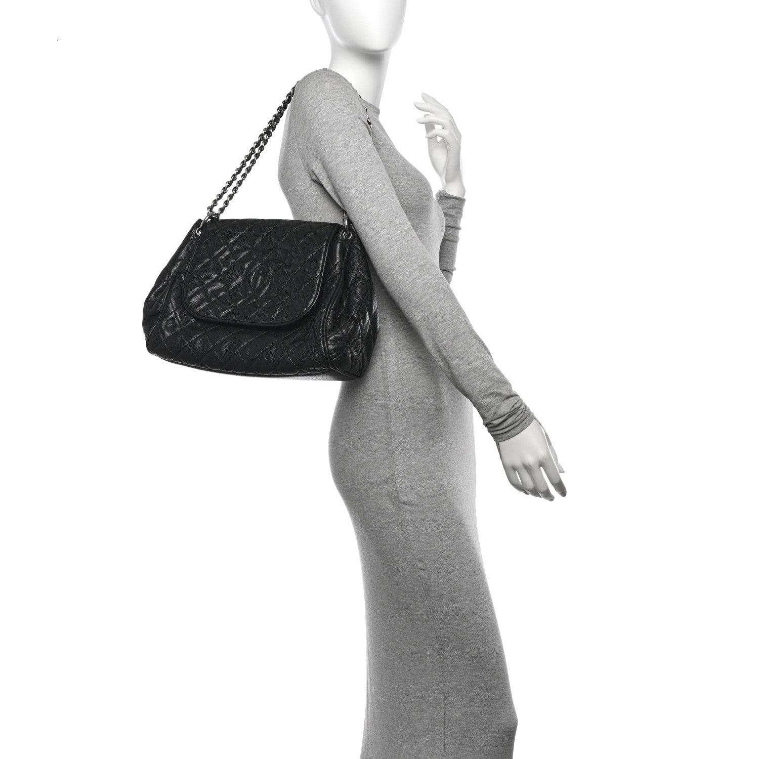 Chanel Caviar Quilted Timeless Accordion Flap Black 2 of 11