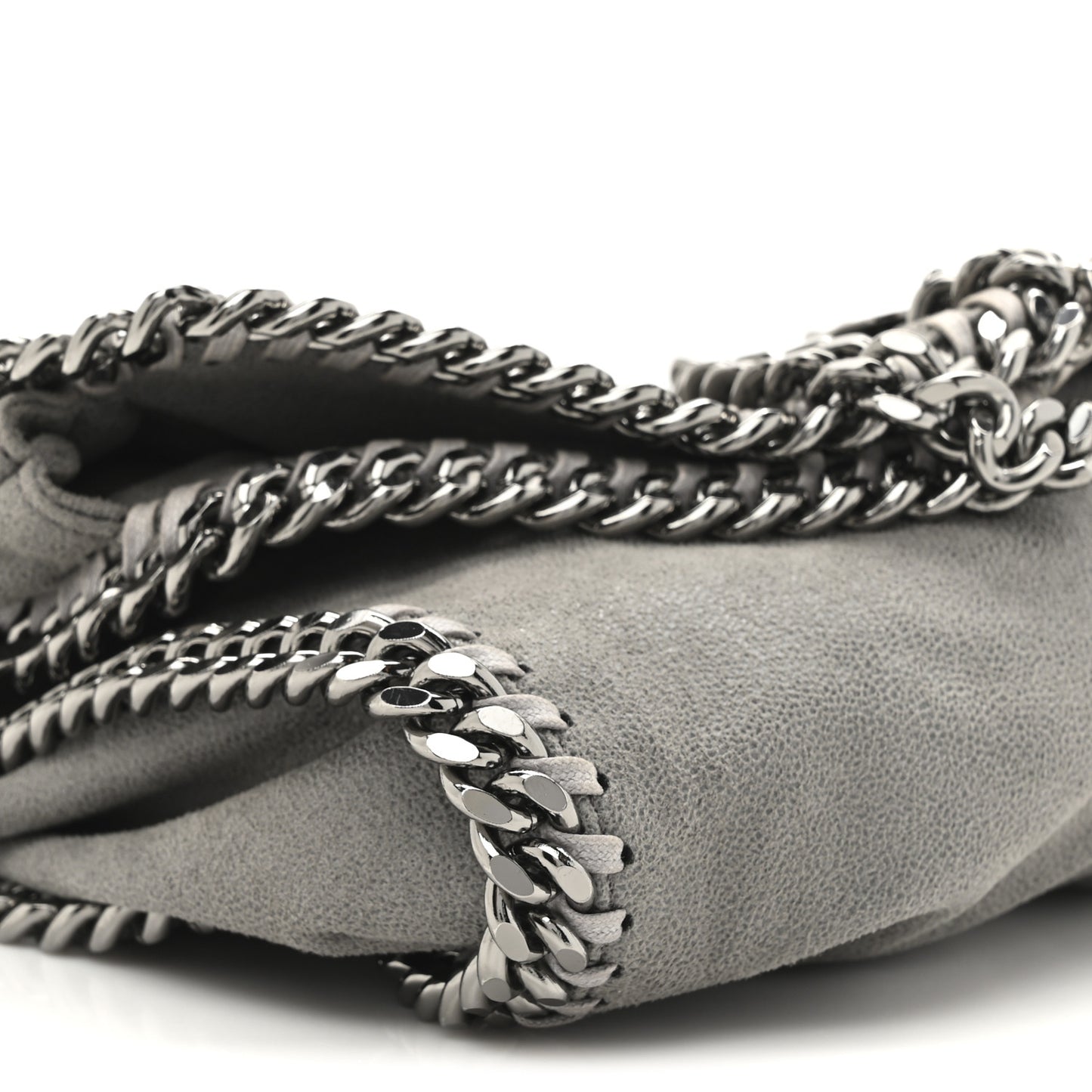 Shaggy Deer Falabella Fold Over Tote Grey