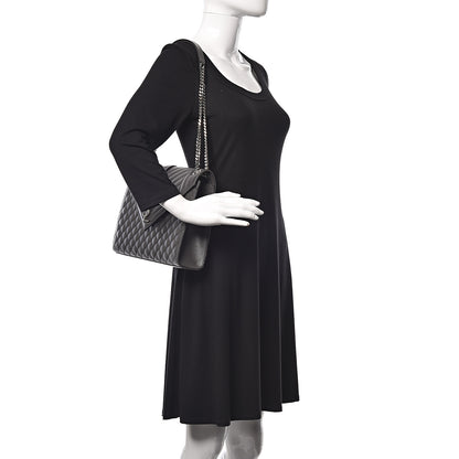 Saint Laurent Grain De Poudre Textured Mixed Matelasse Large Triquilt Monogram Satchel Asphalt 2 of 12