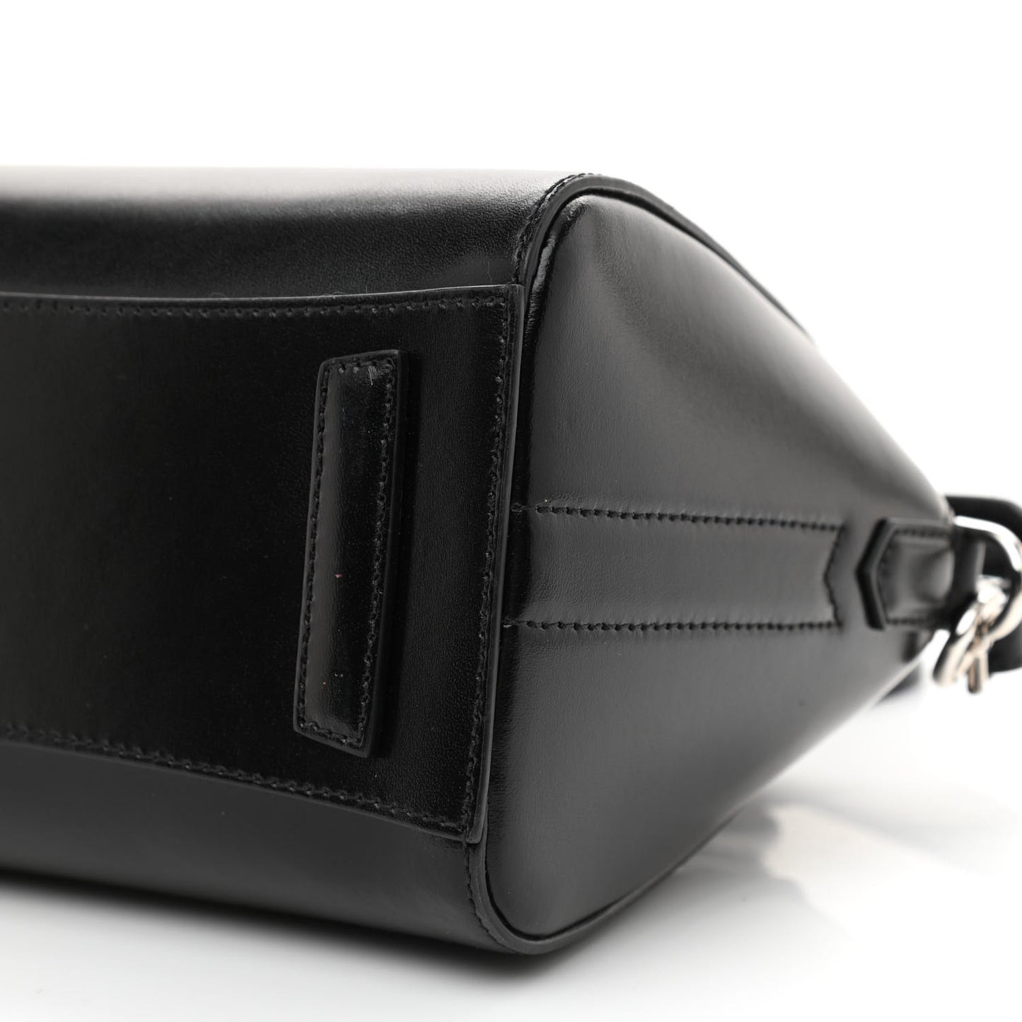 Shiny Lord Calfskin Mini Antigona Black