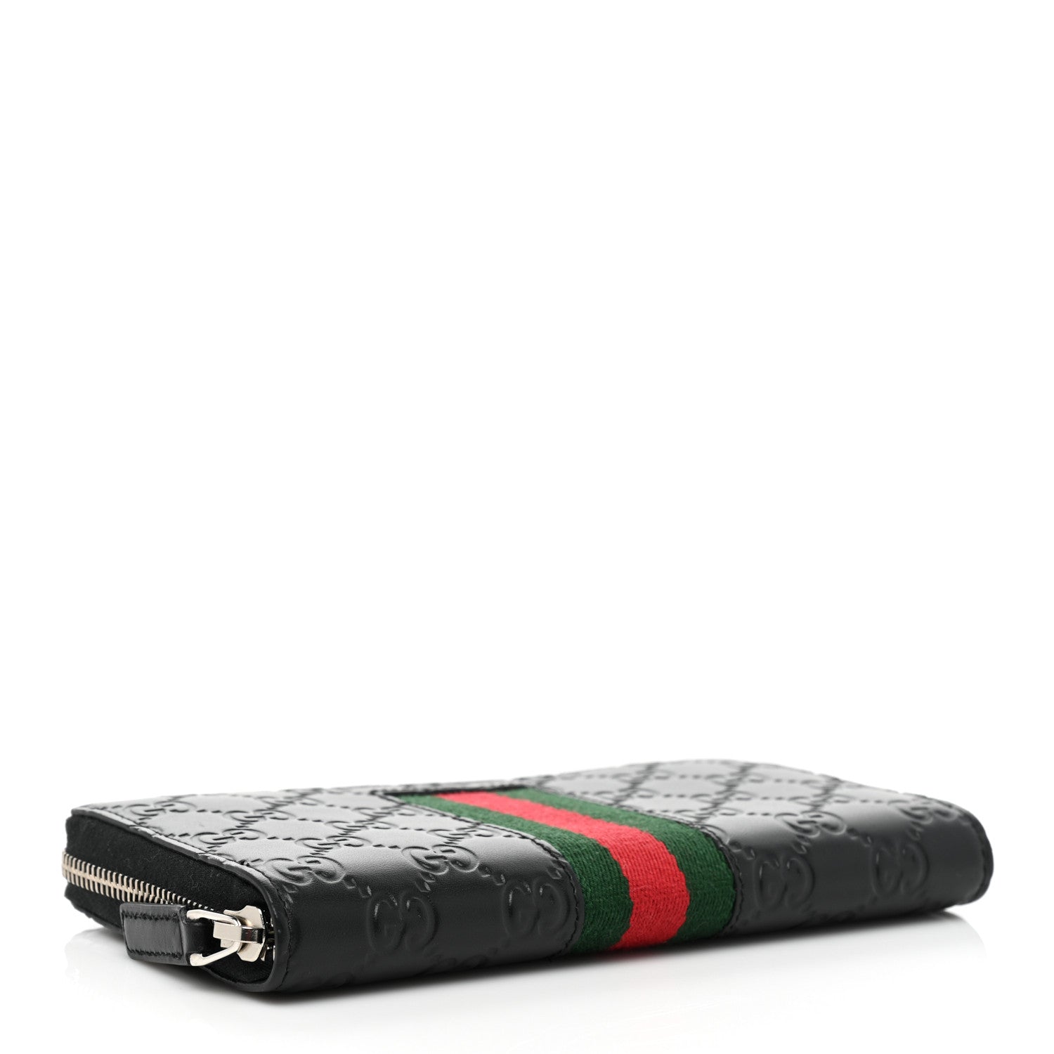 Gucci Guccissima Web Zip Around Wallet Black 4 of 11