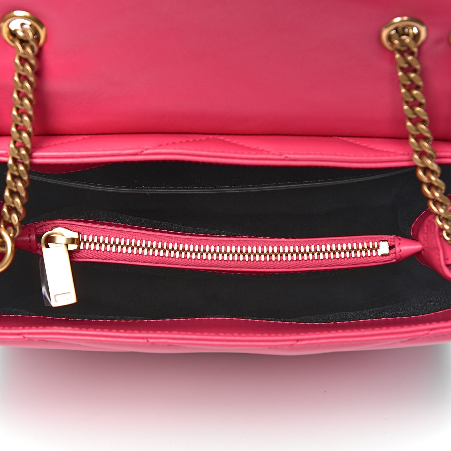 Calfskin Y Quilted Monogram Small Loulou Chain Satchel Fresh Fuchsia