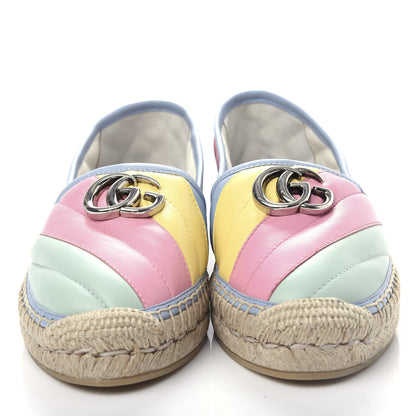 Gucci Nappa Matelasse Diagonal GG Marmont Espadrilles 37 Multicolor Pastel 5 of 11