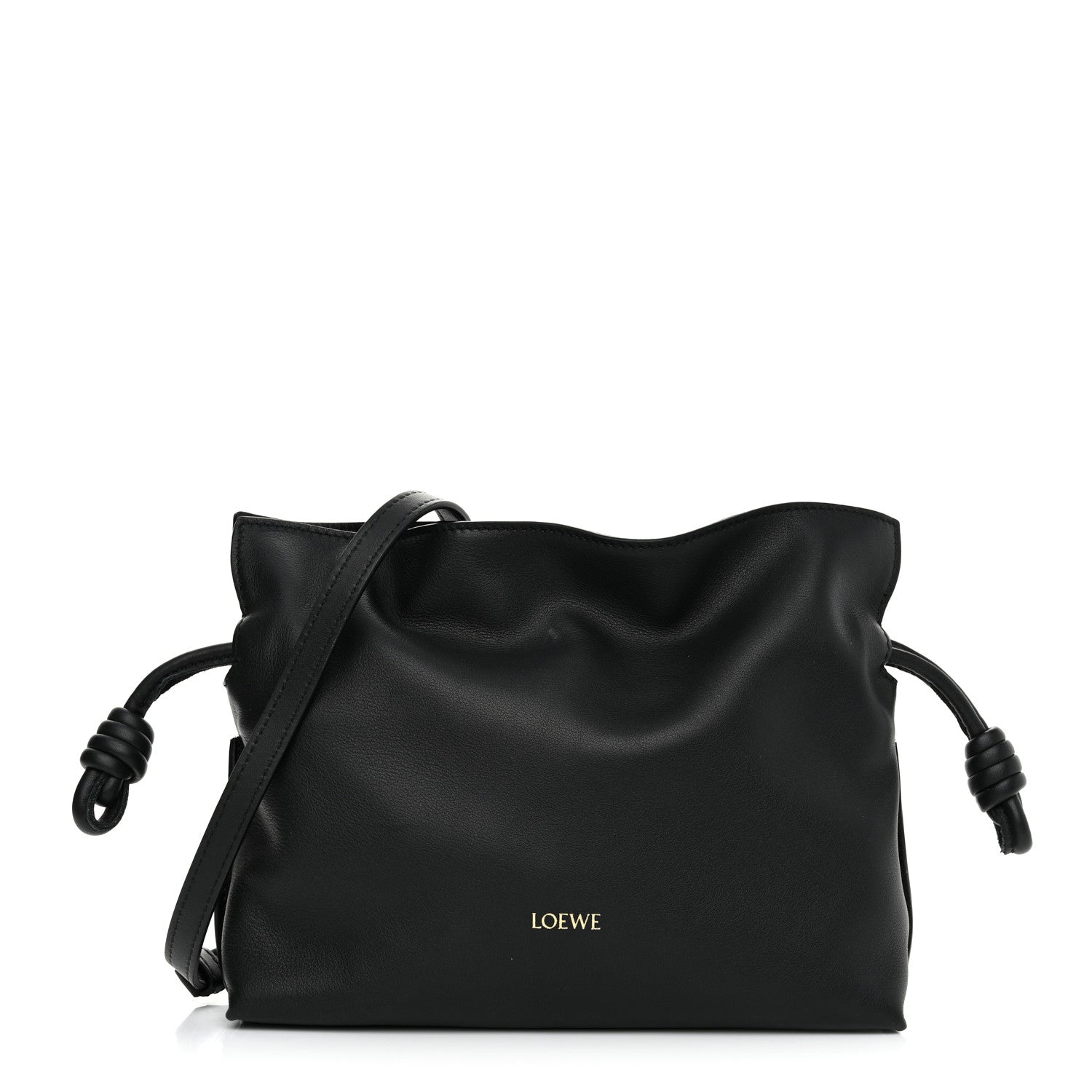Loewe Calfskin Mini Flamenco Knot Clutch Black 1 of 10