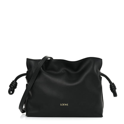 Loewe Calfskin Mini Flamenco Knot Clutch Black 1 of 10