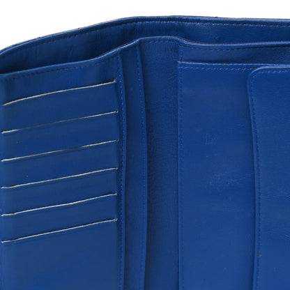 Chanel Patent Calfskin Quilted Large Flap Wallet Blue 5 of 10