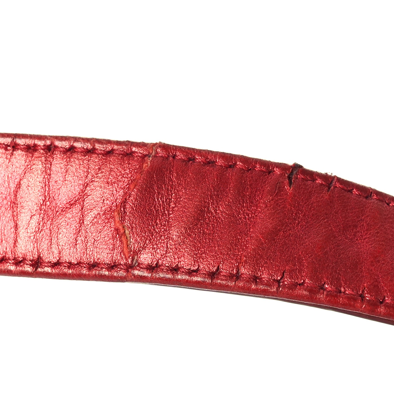 Chanel Metallic Patent Calfskin Quilted Medium Boy Flap Red 17 of 17