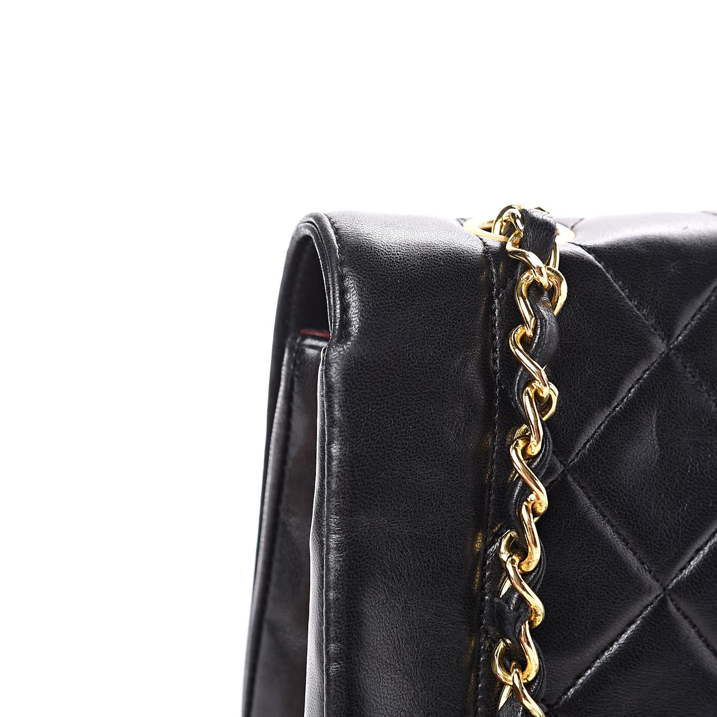 Lambskin Quilted Medium Single Flap Black