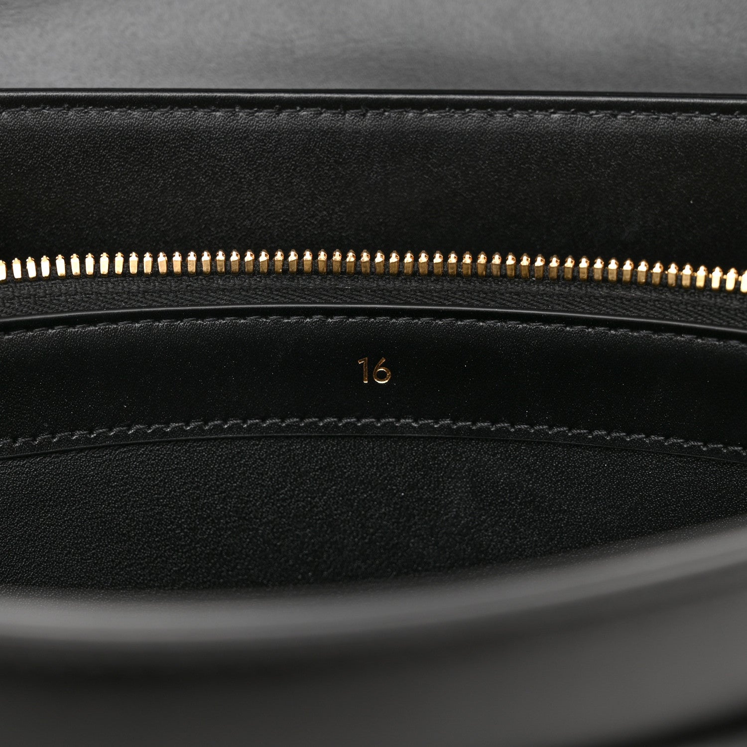 Celine Satinated Calfskin Medium 16 Top Handle Bag Black 9 of 18
