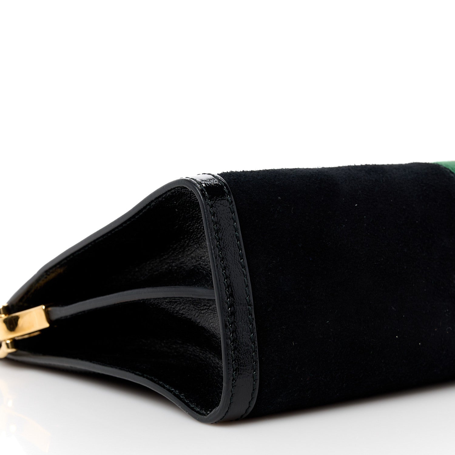 Gucci Suede Patent GG Web Medium Ophidia Chain Shoulder Bag Black 10 of 11
