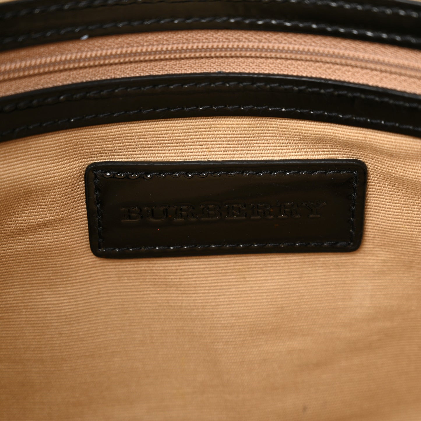 Patent Trim Nova Check Shopper Tote Black