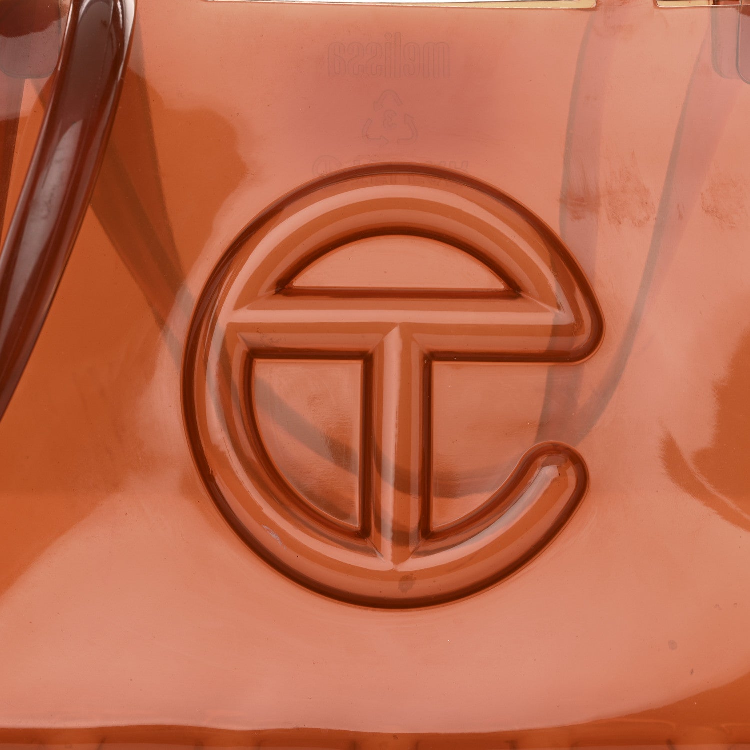 Telfar x MELISSA Jelly Medium Shopping Bag Clear Brown 7 of 11