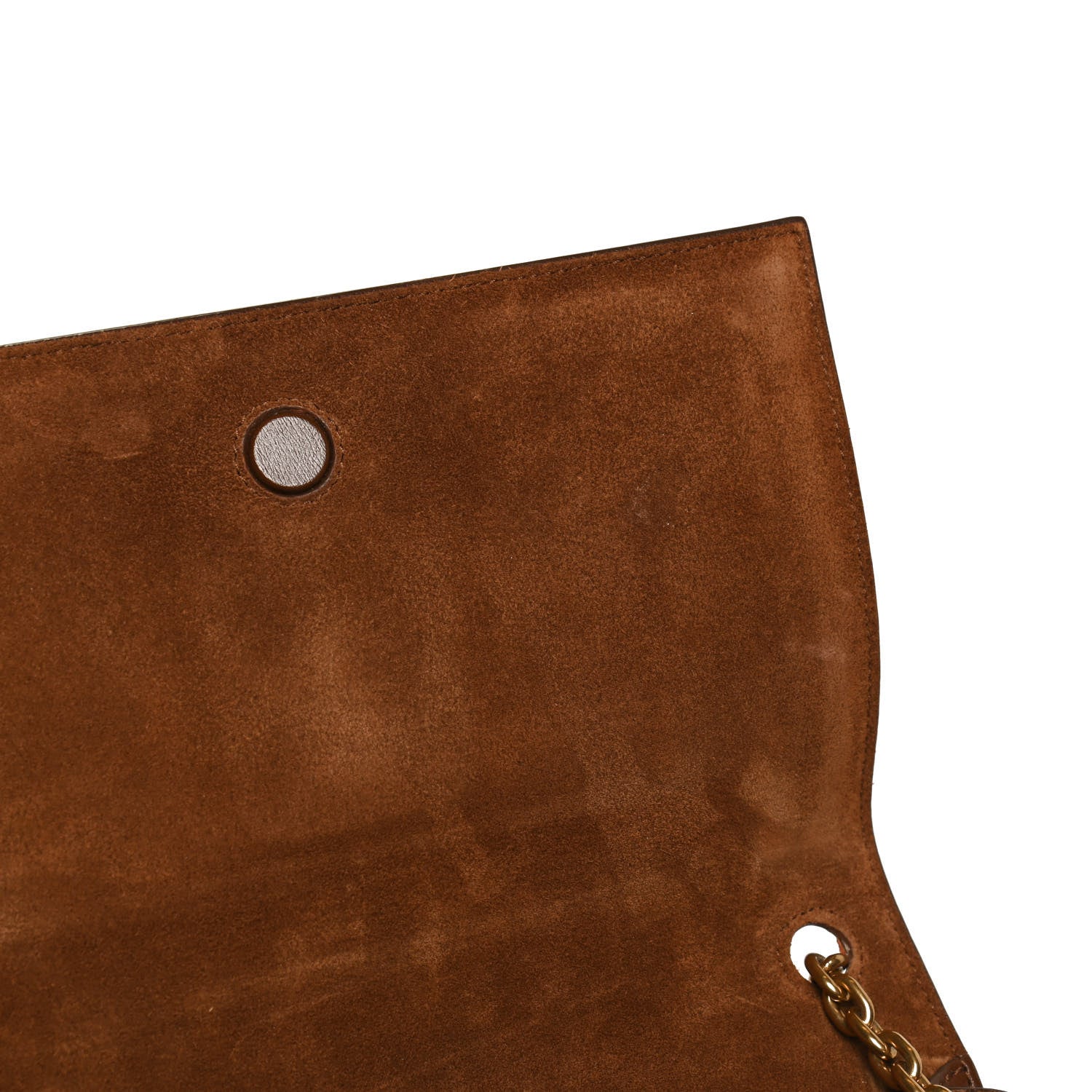 Saint Laurent Suede Monogram Book Bag Brown 12 of 13