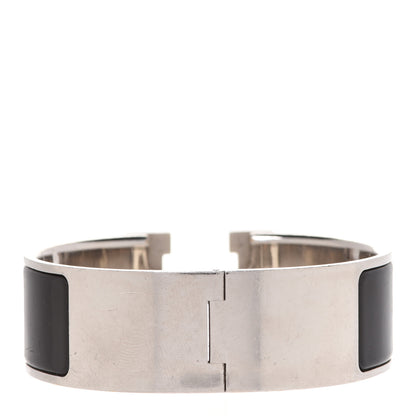 Hermes Enamel Wide Clic Clac H Bracelet PM Black 3 of 6