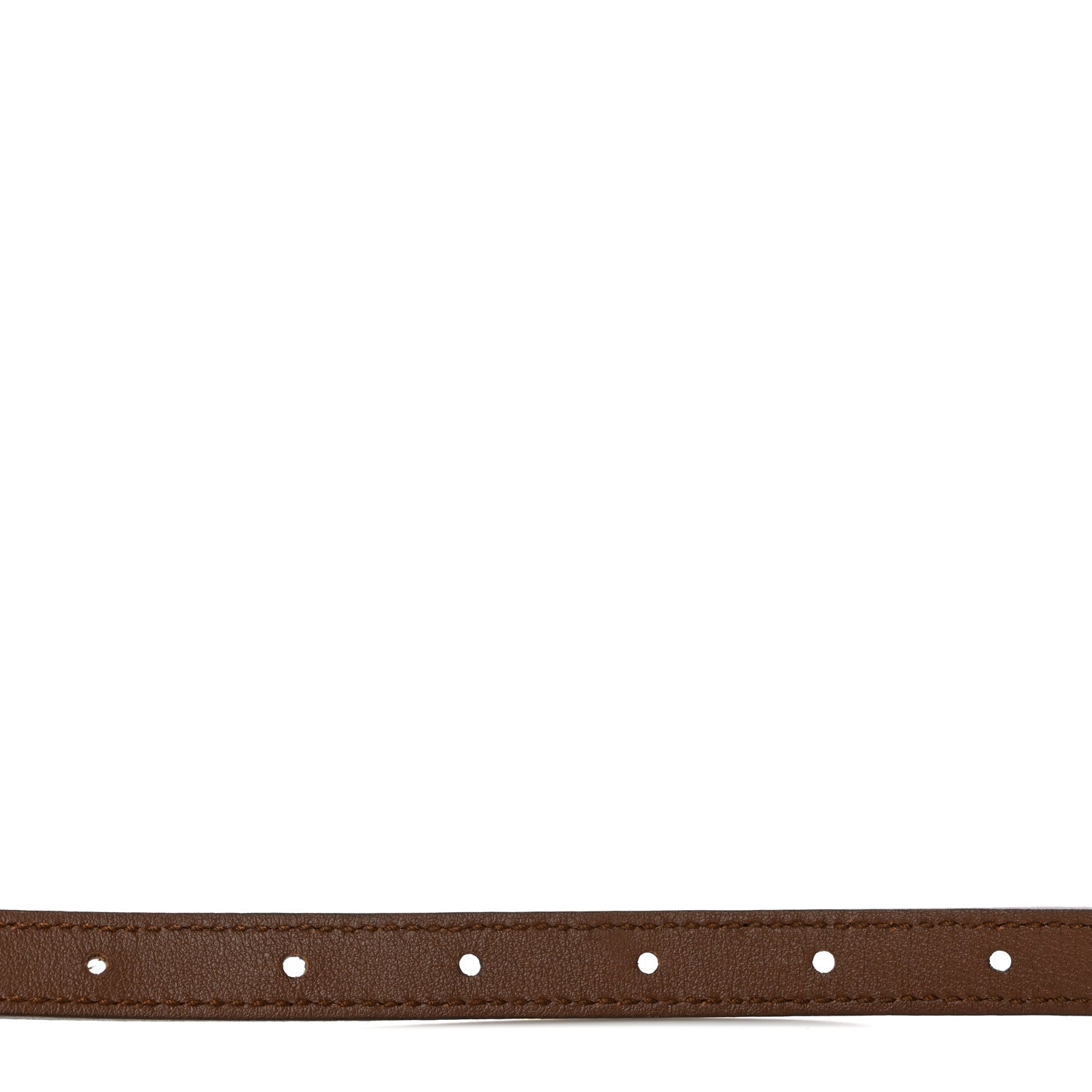 Gucci Calfskin Horsebit Skinny Belt 85 34 Brown 4 of 5