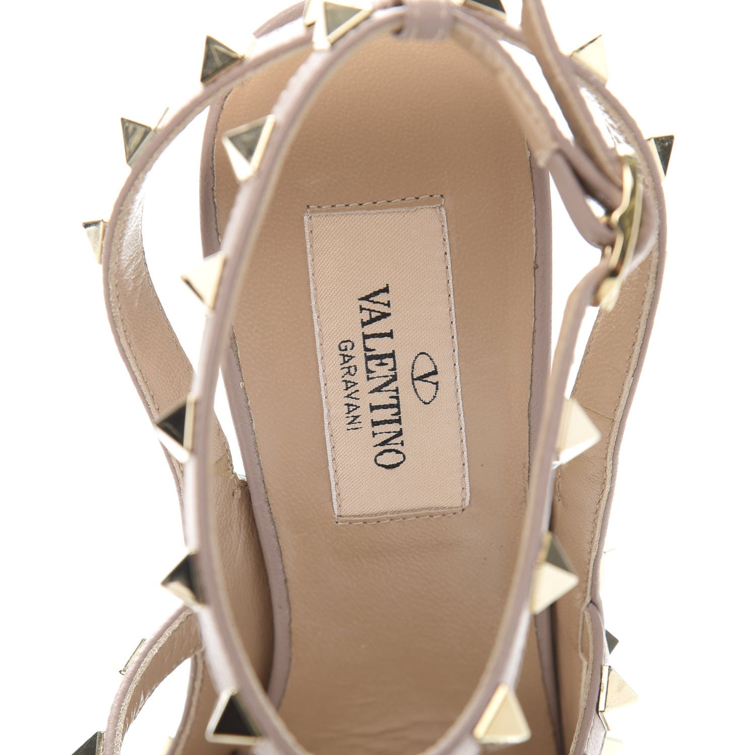 Valentino Garavani Patent Rockstud Ankle Strap 100mm Pumps 37 Parrot Poudre 6 of 7