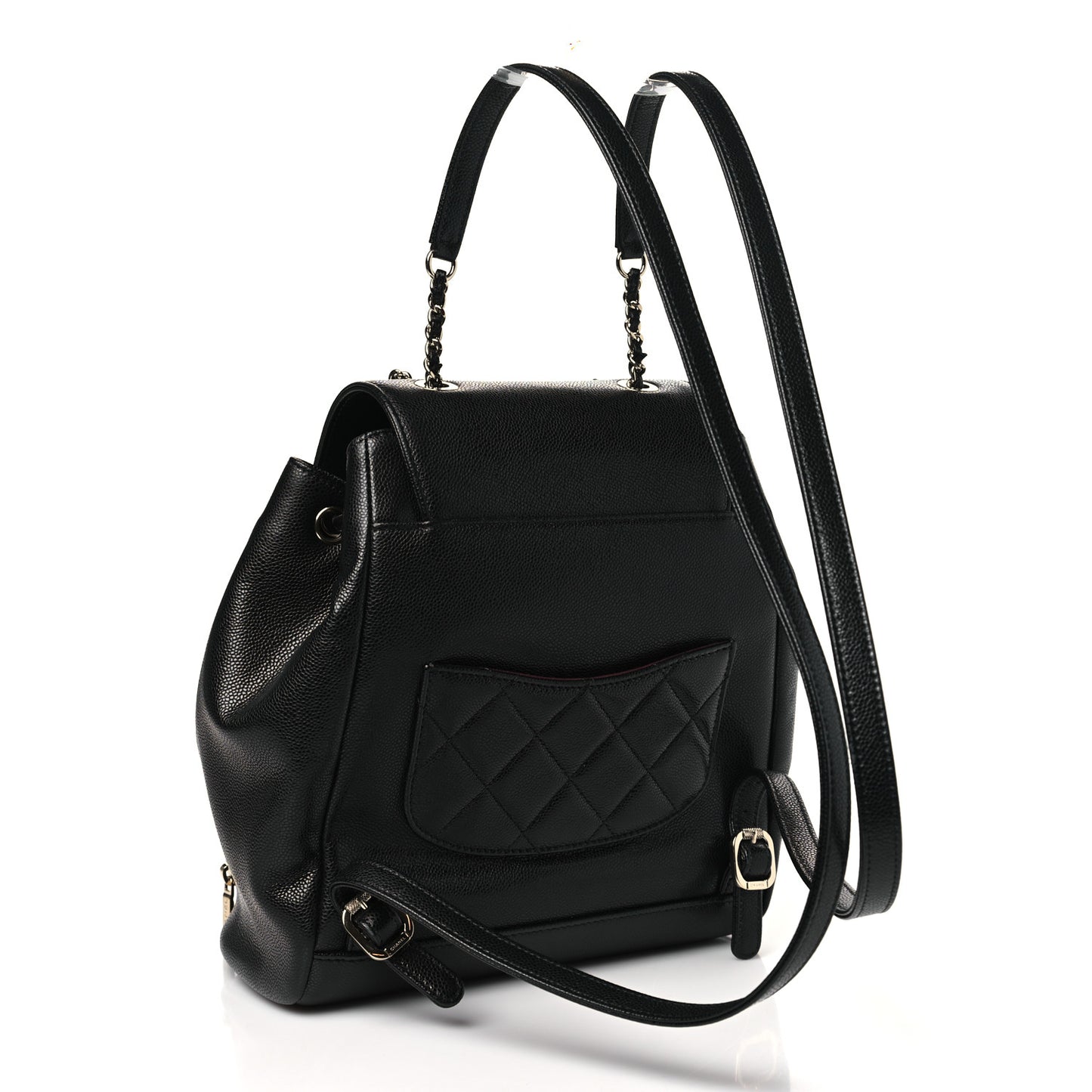 Caviar Quilted Business Affinity Backpack Black
