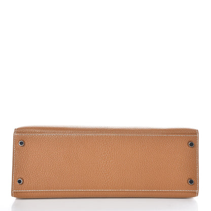 Hermes Chevre De Coromandel Kelly Sellier 32 Gold 6 of 38