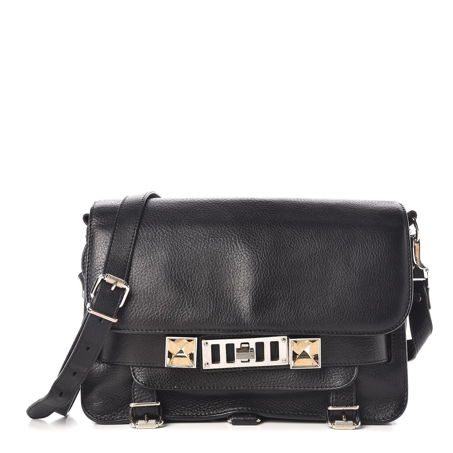 Proenza Schouler Pebbled Calfskin PS11 Classic Shoulder Bag Black 1 of 8