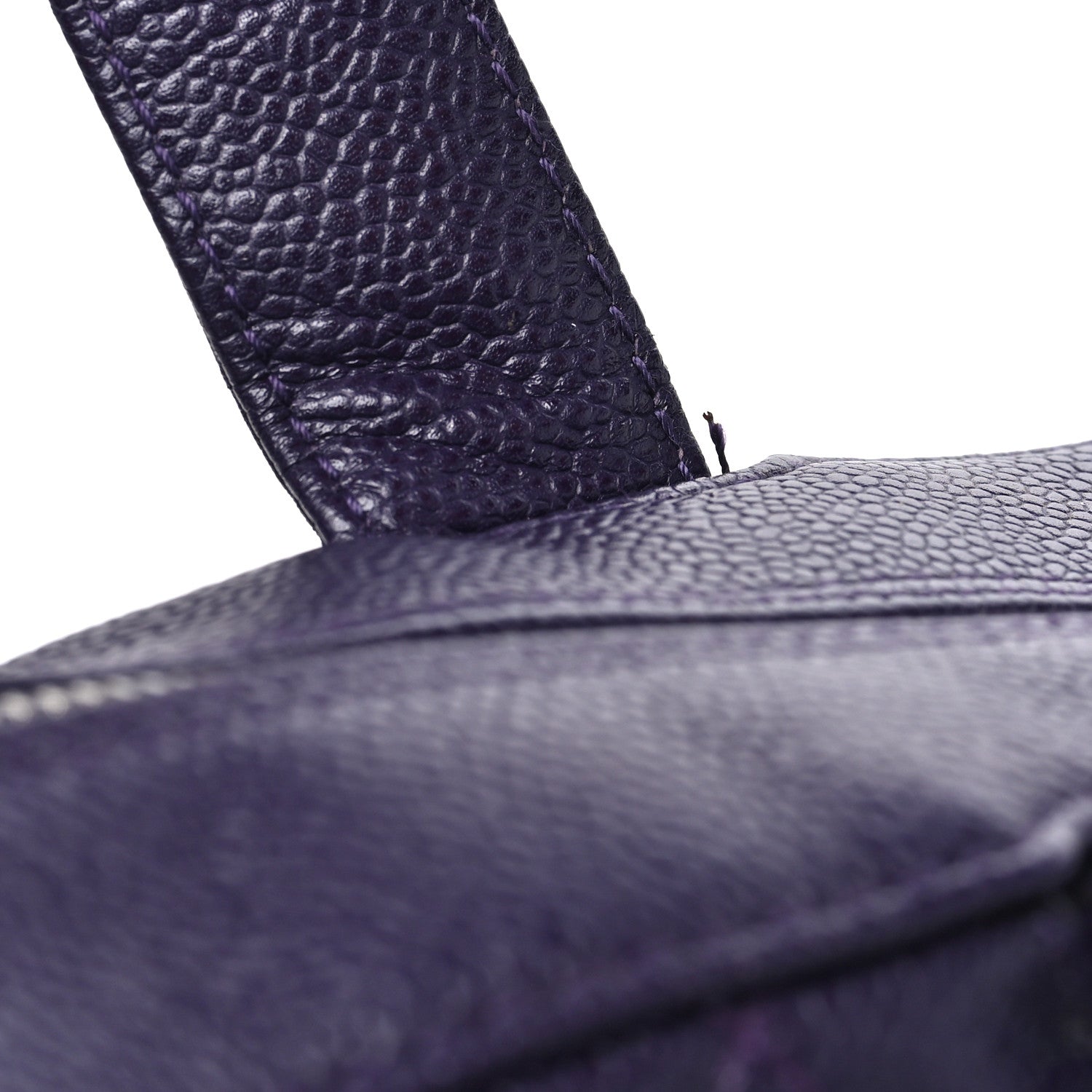 Chanel Caviar Quilted Bowler Dark Purple 11 of 11