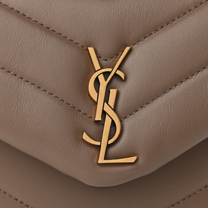 Saint Laurent Calfskin Y Quilted Monogram Toy Loulou Crossbody Bag Taupe 10 of 10