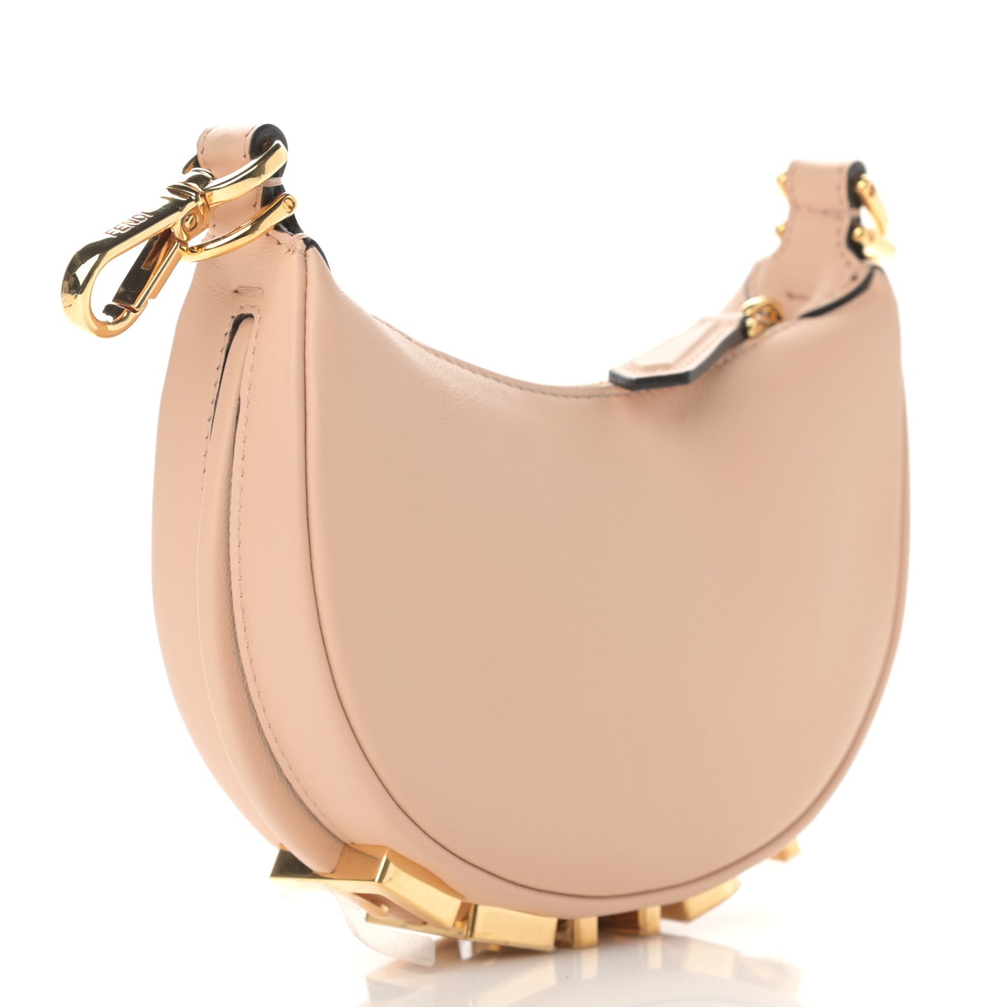 Vitello Grace Matte Nano Fendigraphy Hobo Charm Light Rose