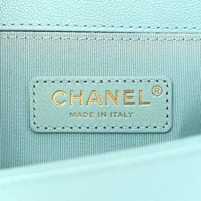 Chanel Caviar Quilted Small Boy Flap Light Blue 6 of 10