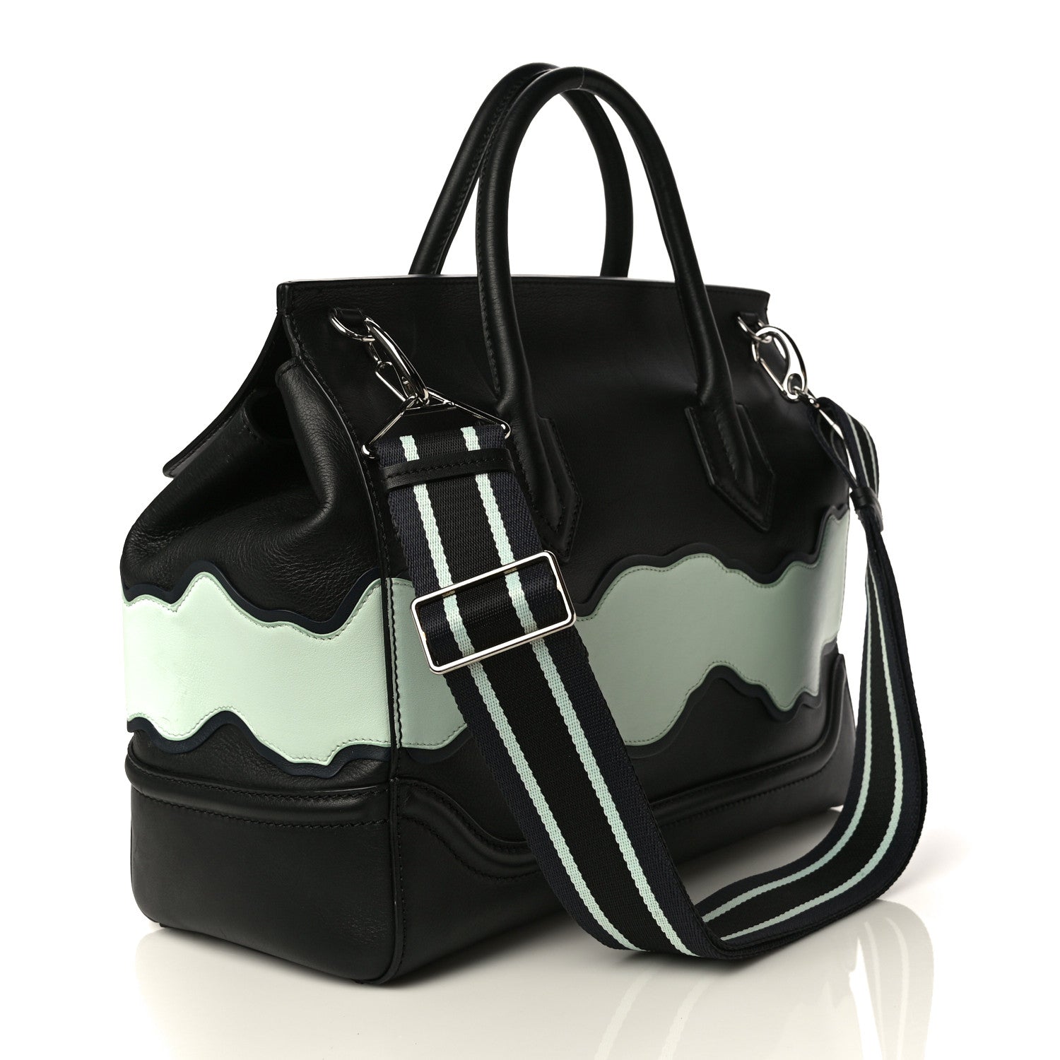 Versace Calfskin Large Palazzo Empire Bag Black Multicolor 2 of 14