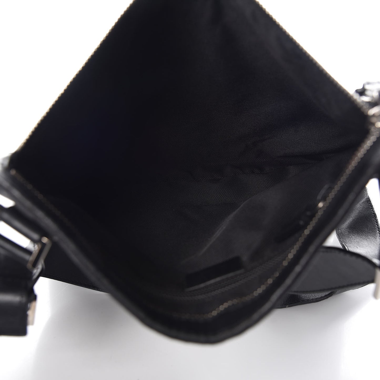 Monogram Flat Messenger Bag Black