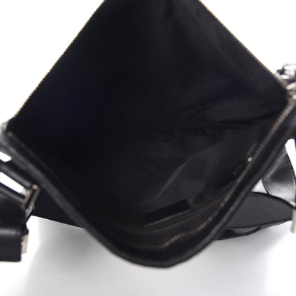 Gucci Monogram Flat Messenger Bag Black 5 of 7