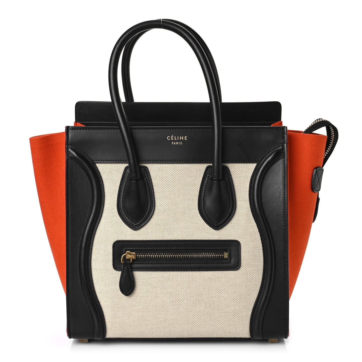 Canvas Smooth Calfskin Micro Tri-Color Luggage Carmin