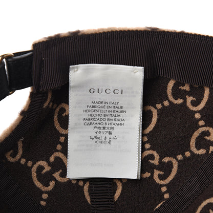 Gucci Covered Wool GG Monogram Baseball Hat S Beige Ebony 5 of 6