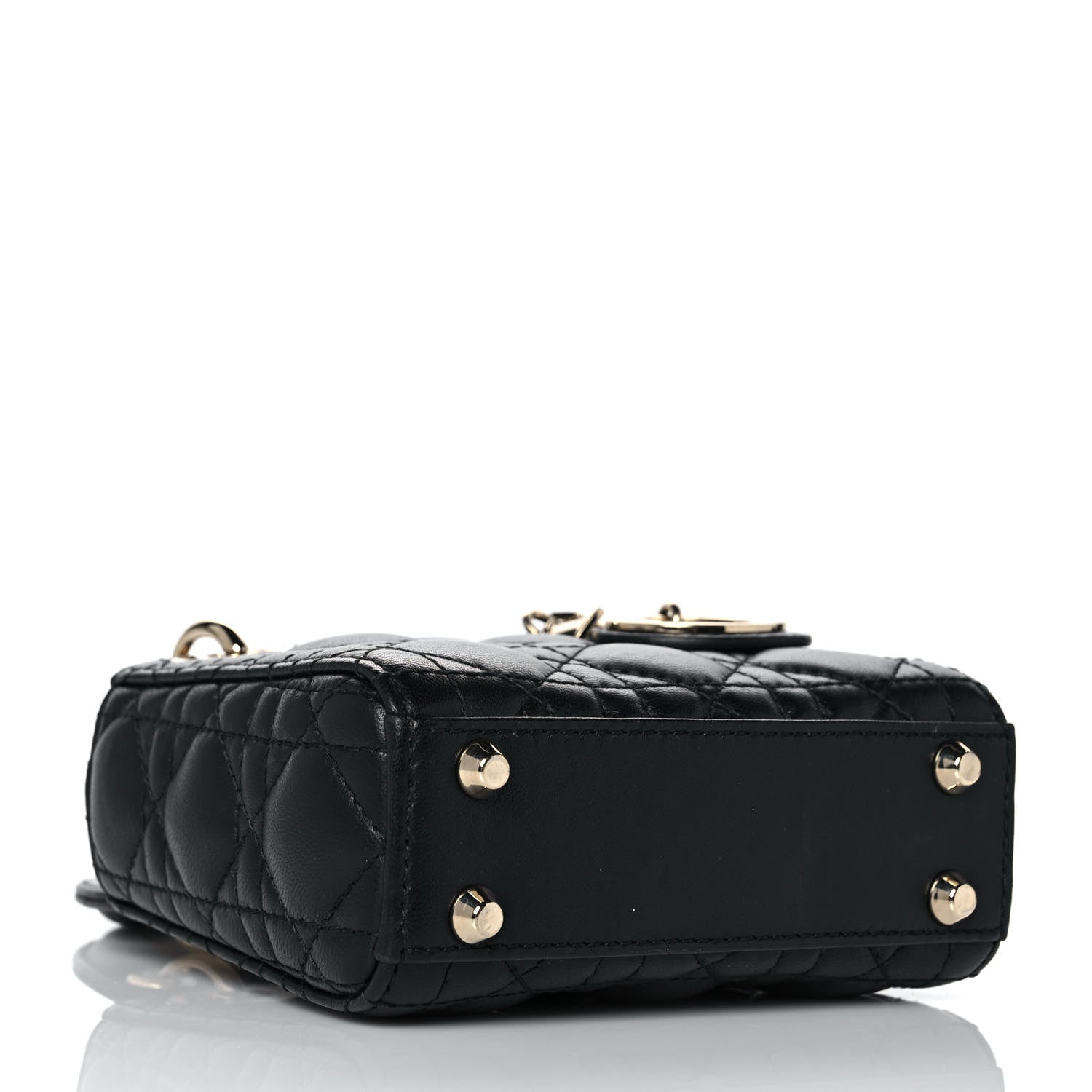 Christian Dior Lambskin Cannage Micro Lady Dior Black 3 of 8