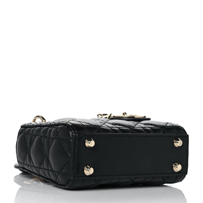 Christian Dior Lambskin Cannage Micro Lady Dior Black 3 of 8