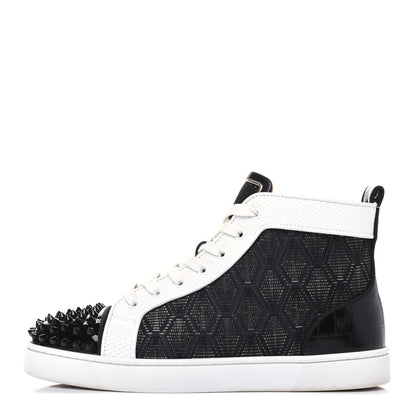 Christian Louboutin Fabric Calfskin Croc Embossed Mens Lou Spikes Orlato Flat Sneakers 42 Multicolor 1 of 9
