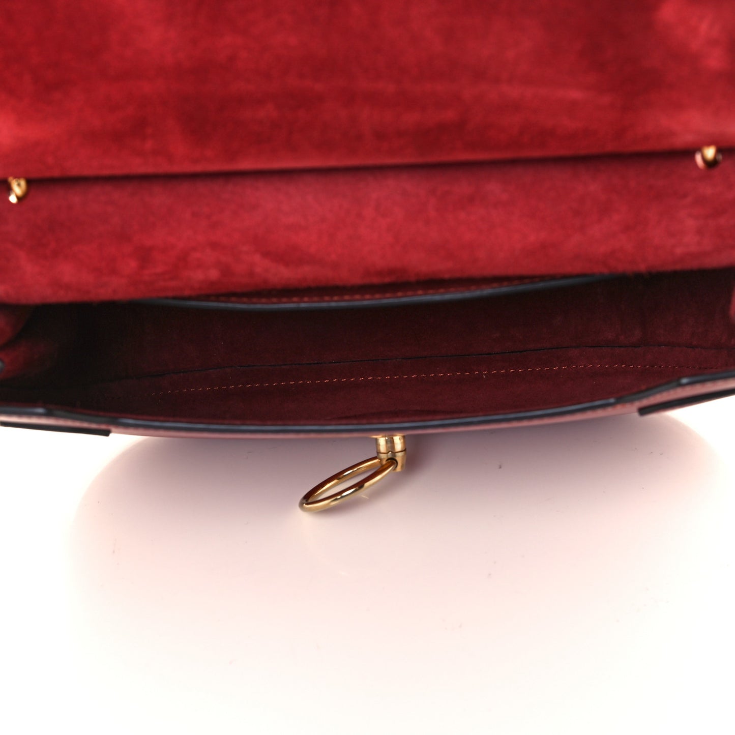 Silky Calfskin Amberley Satchel Rust