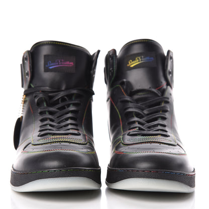 Louis Vuitton Calfskin Rivoli High Top Sneakers 10.5 Black Multicolor 2 of 10