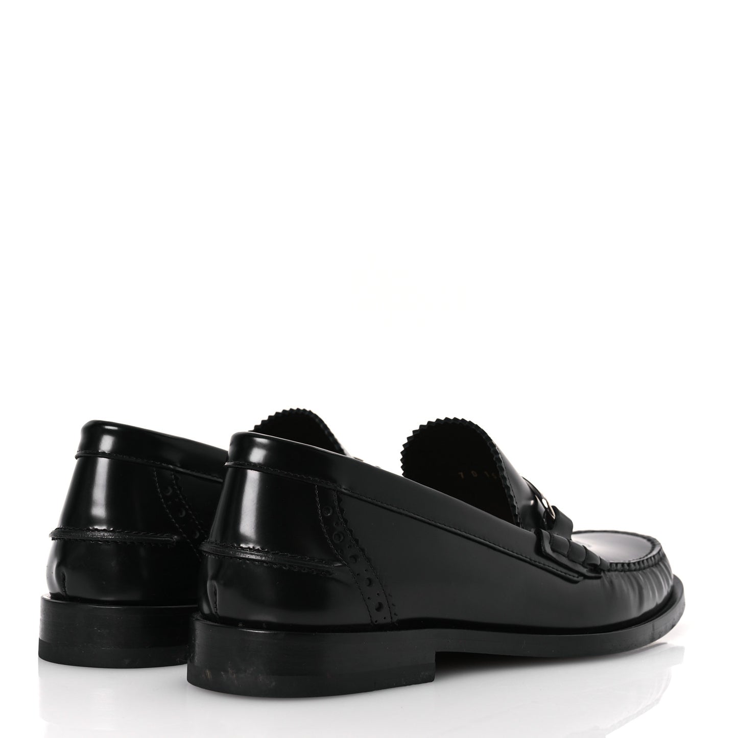 Vitello Mens O'Lock Loafers 8 Black
